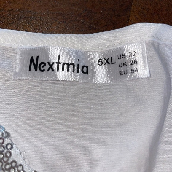 Womens 22 Casual Pink Ombré Spring Summer V Neck Sequence Sleeveless Tunic Top - Picture 8 of 9